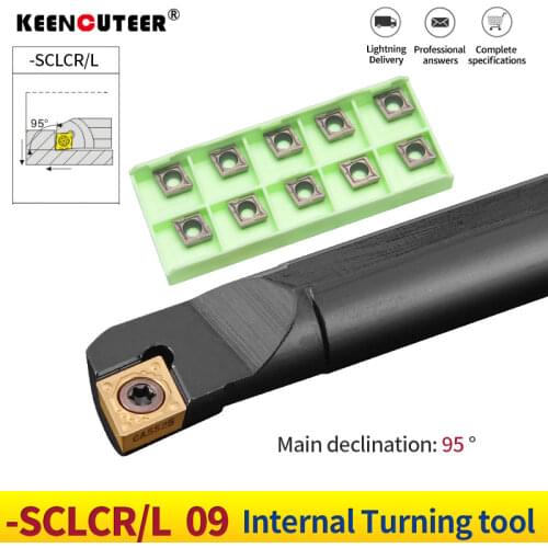 S12M-SCLCR09 S16Q-SCLCR09 S20R-SCLCR09 S25S-SCLCR09 S14N Internal Turning Tool Holder CCMT Carbide Inserts Lathe Cutting Set