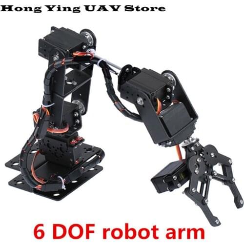 DIY 6DOF robot arm manipulator metal aluminum frame robot arm jaw kit MG996R DS3115 / analog servo Arduino robot education