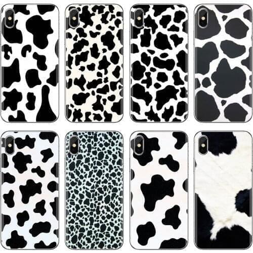 White Black Cow Symbol For Xiaomi Mi A1 A2 A3 5X 6X 8 9 9T 10 10T 11 Lite SE Pro Silicone Case