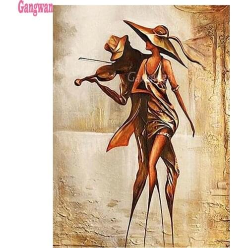 Violin couple Full drill square round diamond painting mosaic diamond rhinestones diamond embroidery cross stitch needlework art