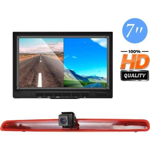 HD 720P Misayaee Brake Light Night Vision Camera+7''monitor for T5 Transporter/Caravelle/Multivan Stop lights Rearview Camera