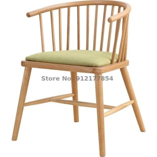 Solid Wood Coffee Restaurant Chair Nordic Desk Y Chair Taishi Simple Negotiation Meeting Circle Chair Windsor Princess Chair