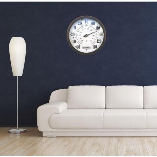 Indoor Outdoor Dial Thermometer 8Temperature Gauge Meter for Patio Garden Wall Greenhouse No Battery Required