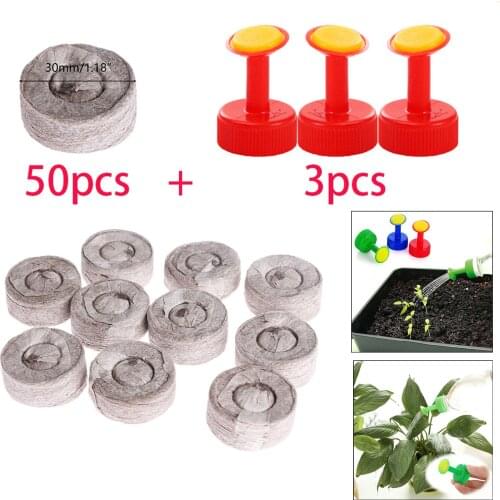 Peat Pellets 30mm Seed Fertilizer and Bottle Cap Sprinkler 30mm Watering