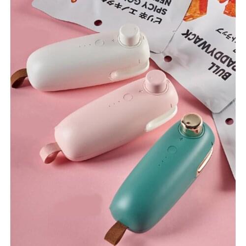 USB Plastic Charg Food Sealing Machine Mini Heat Sealer for Food Potato Chip Bag Clip Portable Heating Plastic Bag Kitchen Tool
