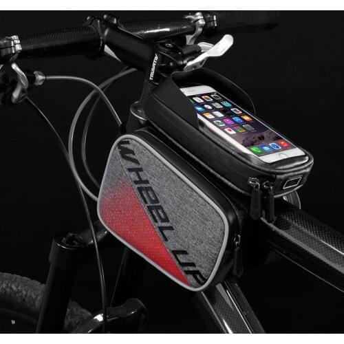 Bicycle Frame Front Head Top Tube Waterproof Bike Bag&Double IPouch Cycling For 6.0 in Cell Phone Bike Accessories