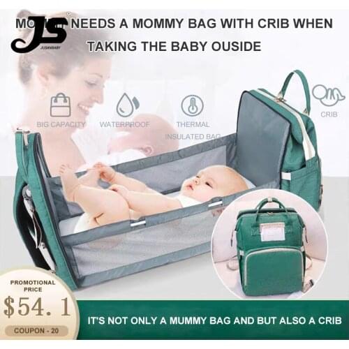 Pre-design Baby Diaper Bag Waterproof Mommy Bag Diaper Backpack Baby Organizer Multifunctional and Large Capacity Zipper Solid