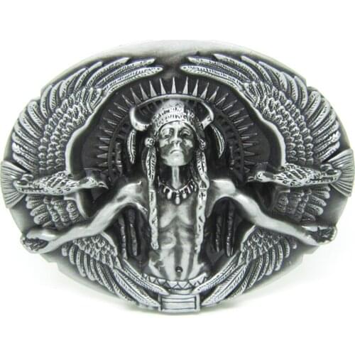 Western Popular Indian Chief Head Fashion Zinc Alloy Male Belt Buckle