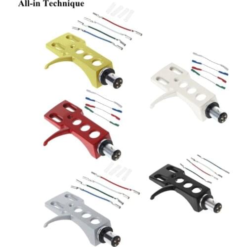 1 Set Turntable Headshell Mount Universal LP Phono Cartridge Replacement Phonograph Head Holder Stylus Lead Wire