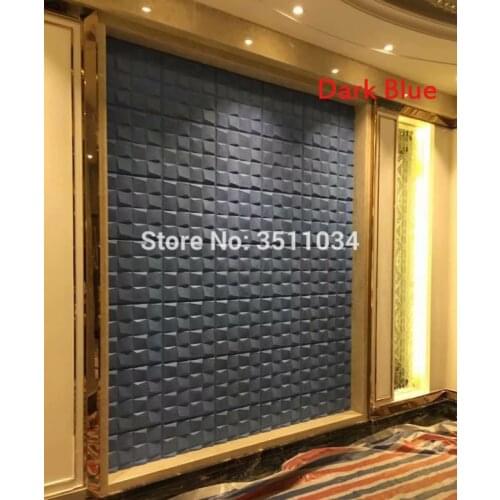 1box 16pcs Pop design in bedroom soft 3d leather pvc wall panel,decorative 3d wall panel