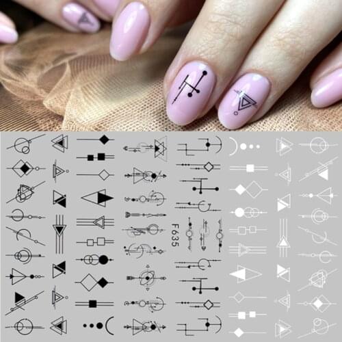 1pcs Summer Abstract line 3D Nail Stickers Butterfly Image Sexy Girl Nail Art Decor Sliders Manicure Stickers for Nails
