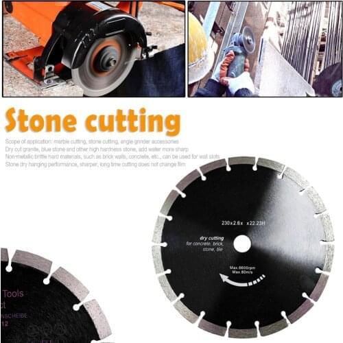 230mm Diamond Circular Saw Blade 22.23mm Bore Cutting Disc Wheel For Angle Grinder Cut Granite Marble Concrete