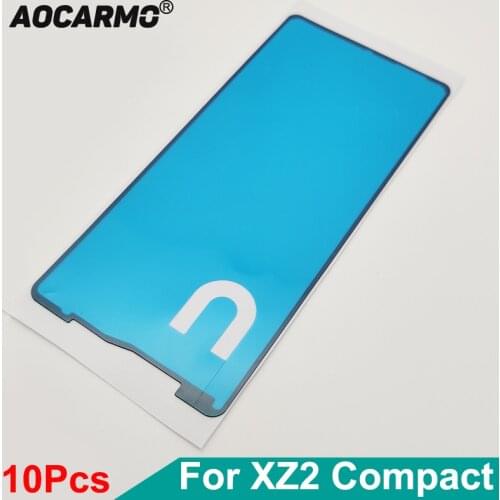 Aocarmo 10Pcs/Lot For Sony Xperia XZ2 Compact Mini XZ2C H8324 Front Frame LCD Screen Display Adhesive Sticker Glue