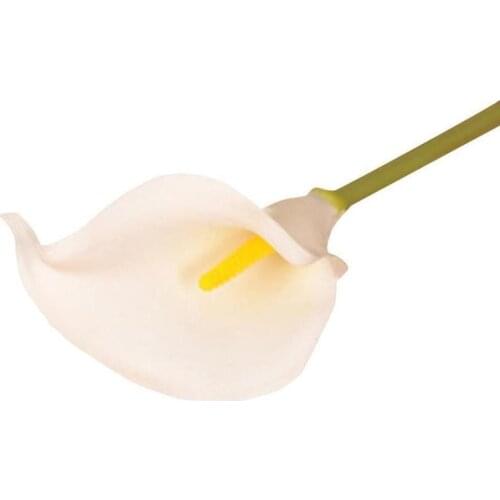 White (yellow heart) PU mini calla lily artificial flower flower wholesale artificial flower flower decorative fake Z7M7