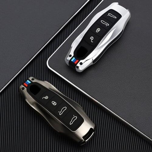 Zinc Alloy Car Key Case Cover For Porsche 911 711 Macan Cayenne Boxster 981 Spyder 918 Carrera 991 Panamera 970