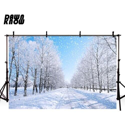 DAWNKNOW Merry Christmas Winter Wonderland Photography Background Backdrops Forest Celebrate Event Photocall Photo Studio lv1171