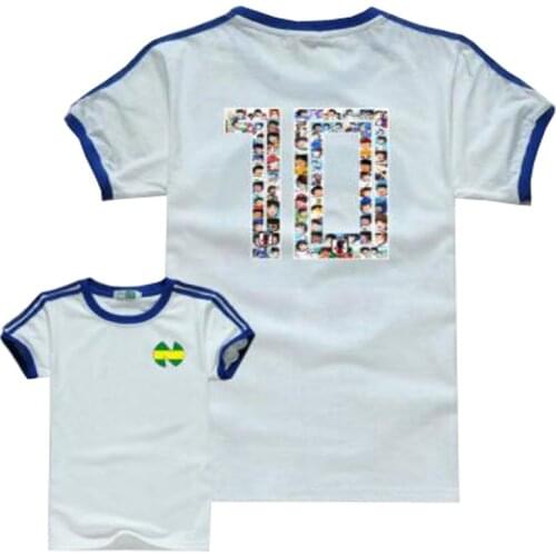 Kids children Youth Soccer Cotton Casual t-Shirts Captain Tsubasa Tsubasa Ozora blue football Japanese Anime men women t shirts