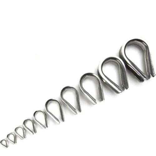 M2 M3 M4 M5 M6 M8 M10 M12 304 Thimbles Ring Clamp Cable Thimble Galvanized，For Stainless Steel Wires rope