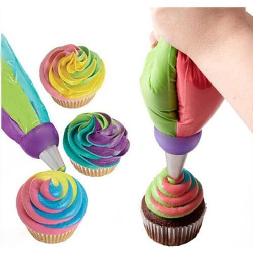 Mix 3 Colors Icing Piping Pastry Nozzles Converter Connector Baking Fondant Cake Decorating Tools Kitchen Accessories Gadgets