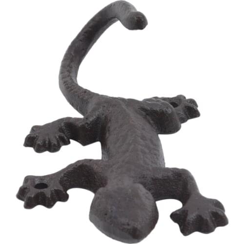 Creative Wall Hook Lizard Design Cast Iron Household Towel Hat Hanger Flexible Hanging Claw Home Decoration Accessories