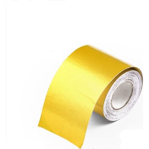 10M x 50mm Aluminum Foil Wrap Tape Car Exhaust Pipe Intercooler Tube Heat Insulation Strip Vehicle Versatile Self-Adhesive Tape