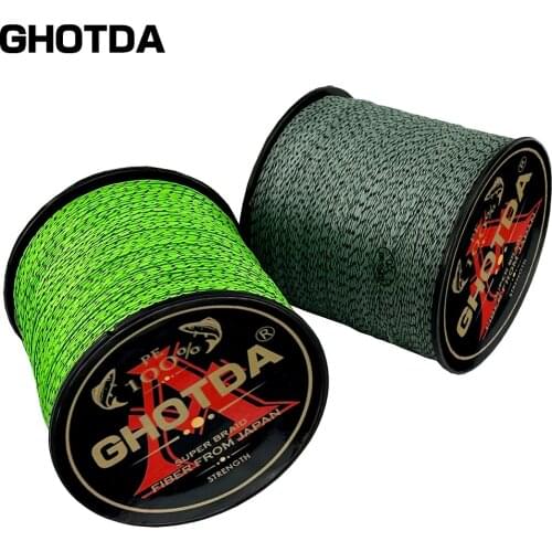 GHOTDA 300M 100M PE Braided Fishing Line 8 Strand 18-96LB Spotted Invisible Multifilament Fishing Line for Carp Fishing Wire