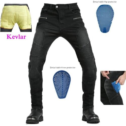 2020 New Summer ventilated motorcycle riding jeans Aramid adjustable knee pads, drop-resistant pants, elastic and powerful pants