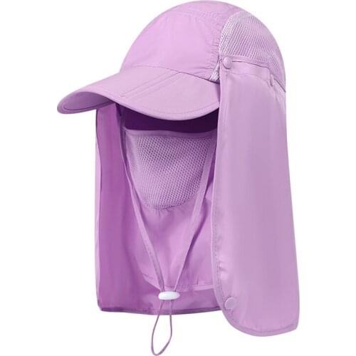 360 Degree Sunshade UV Protection Caps Quick Dry Outdoor Flap Packable Foldable Face Mask Ear Neck Cover Sportswear Accessory