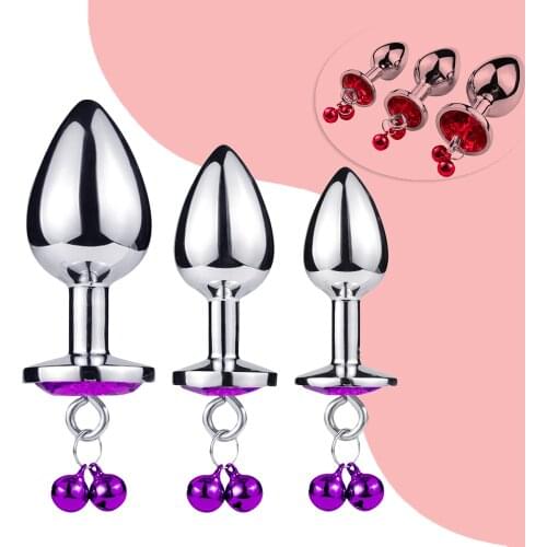 Metal Anal Beads Butt Plug Stimulator Sex Product Crystal Jewelry Smooth Touch Anal Plug No Vibration Anal Sex Toy Woman Men Gay