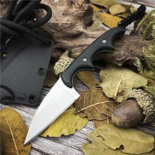 CR 2385 MINI Fixed Blade Knife 5Cr15MoV Steel Blade Resin Handle EDC Tactical Self Defense Multi Knives with Black Nylon Sheath