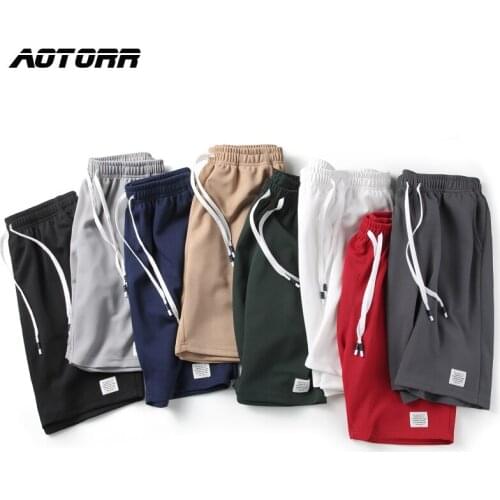 Mens Shorts Casual 2021 Summer Beach Sport Joggers Plain Half Trousers Solid Color Knee Length Pants Male Breathable Cool Shorts