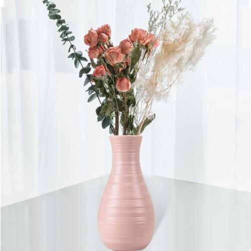 Nordic Modern Plastic Glaze Vase Innovative Flower Pot Home Decor Minimalist Flower Arrangement Container INS Flower Decoration