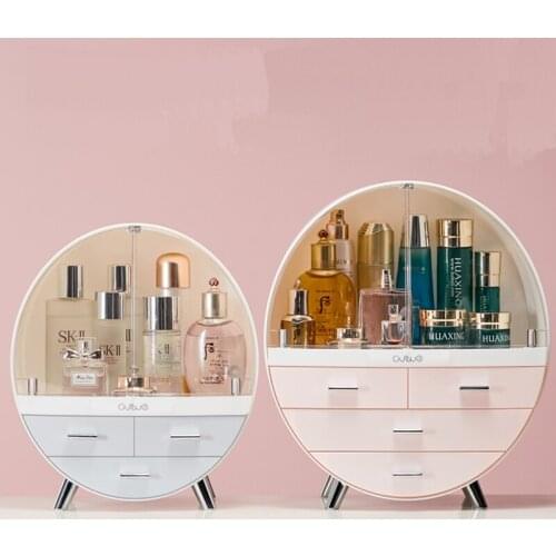 Makeup Organizer Make Up Storage Cosmetic Box Modern Cosmetic Box Make Up Box Dustproof Bathroom Desktop Beauty Skin Care