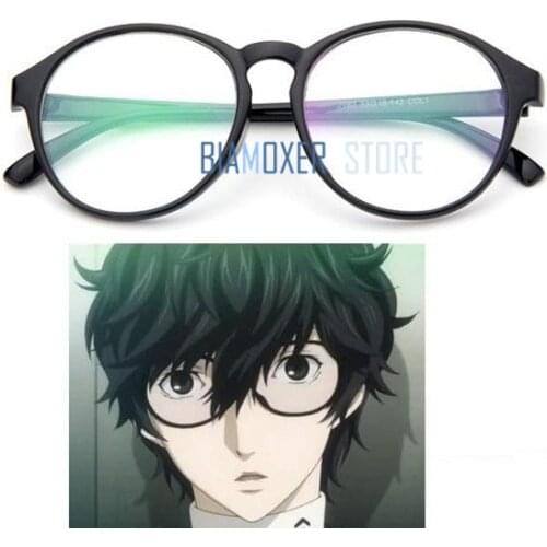 Persona 5 Futaba Sakura Hero Kurusu Akira Anime Glasses Cosplay Prop Black