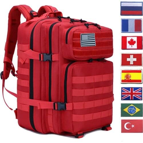 45L Man/Women Hiking Trekking Bag Military Tactical Backpack Army Waterproof Molle Bug Out Bag Outdoor Travel Camping Backpack