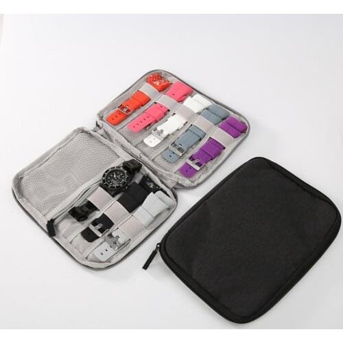 Portable Travel Watch Strap Organizer Watchband Holder Storage Bag Zipper Pouch