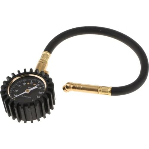Professional Tire Pressure Gauge with Protective Rubber Guard 0-100 PSI