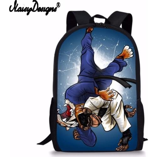 NOISYDESIGNS Cool Martial Arts JUDO Design Printing Backpack for Teenage Girls Boys Children School Supplies Laptop Rucksack