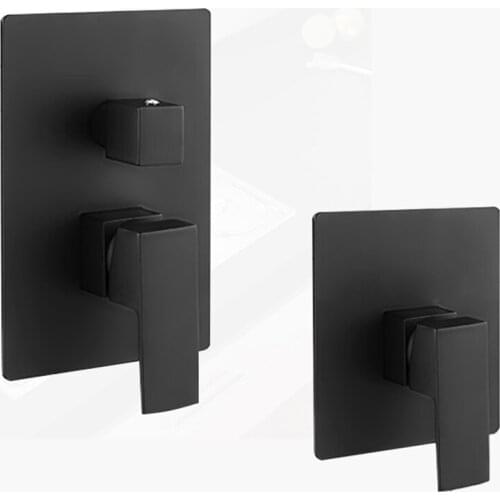 Single Handle Black Or Chrome One Two Three Function Solid Brass Wall Mount Shower Mixer Control Valve Shower Faucet