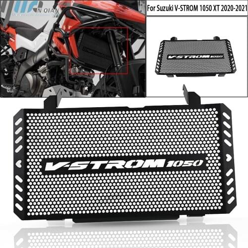 Motorcycle Black CNC Radiator Grille Grill Protective Guard Cover For SUZUKI V-STROM 1050 XT VSTROM 1050XT 2020 2021 Accessories