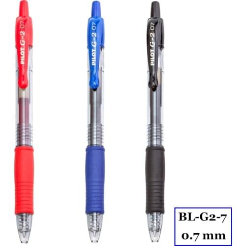 Japan Pilot G2 Gel Pen 0.7 mm Retractable Pen Smooth Writing Large Volume School Office Pen BL-G2-7