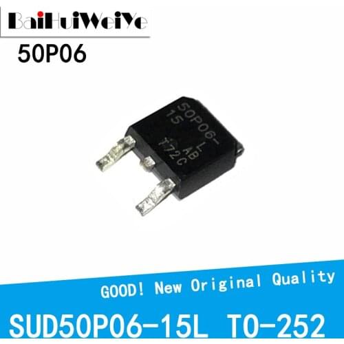 10PCS/LOT 10pcs SUD50P06-15 TO-252 SUD50P06 50P06 TO252 SUD50P06-15L SOT SUD50P06-15L-E3 New Original Good Quality Chipset