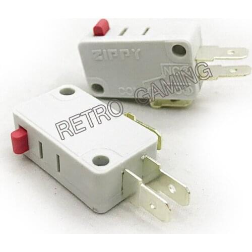 1000pcs ZIPPY Microswitch for Push Button 3 pin white micro switch for button/Arcade Game Parts/cabinet accessories