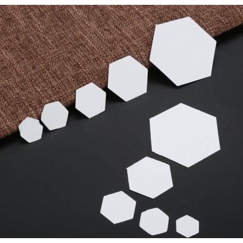 200 Pcs Paper Quilting Templates Hexagon Patchwork Handmade Sewing Craft DIY Tools 8mm 10mm 12mm 16mm 26mm Quilt Piecing 5 Sizes