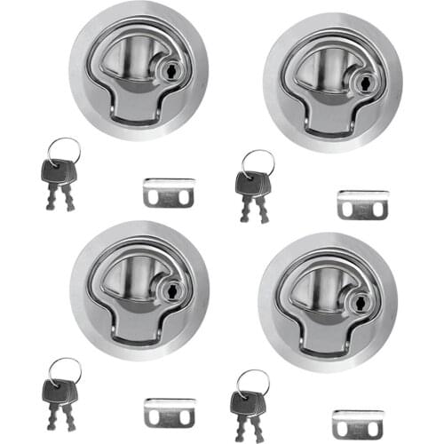 4 Practical Marine Boat 2 "Interlocking Flush Pull Latch Hatch Lift + 2 Keys