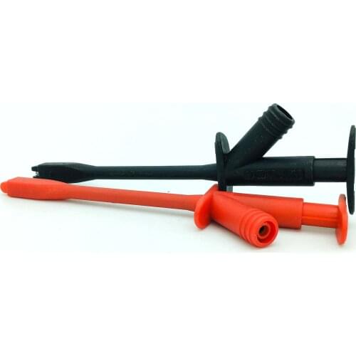2PCS Red 2pcs black 1000V CATIII Car Quick Test Hook Alligator clip Professional Insulated High Voltage Testing Probe 4mm jack