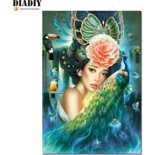Diamond Embroidery 5D DIY Diamond Painting Peacock beauty Diamond Painting Rhinestone Cross Stitch Decoration