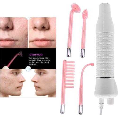 High Frequency Machine Skin Therapy Wand Anti-Wrinkle Skin Tightening Spot Remover w/4 Wand Electronicy