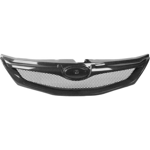 Car accessories bumper grille Carbon Fiber Front Bumper Grill Mesh Glossy Black Fit for Subaru Impreza WRX STi 2008‑2010 car