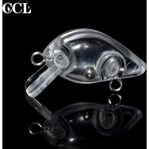 CCLTBA 50pcs/lot Unpainted Mini Crankbait 2.8cm 1.2g Sinking Hard Fake Baits Fishing Wobblers Small Lures Bass Sunfish Blanks